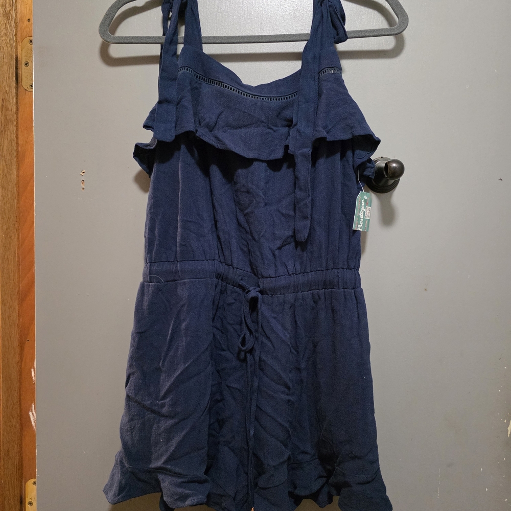 Elegant Navy Sleeveless Jumpsuit